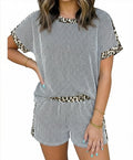 Two-Piece Ribbed Leopard Set