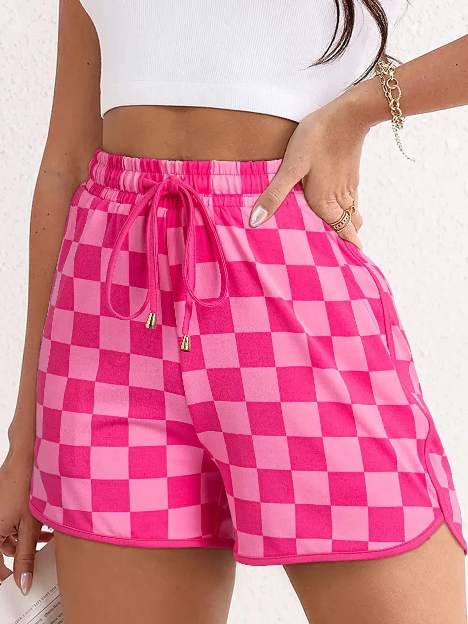 Pink Checkered Shorts