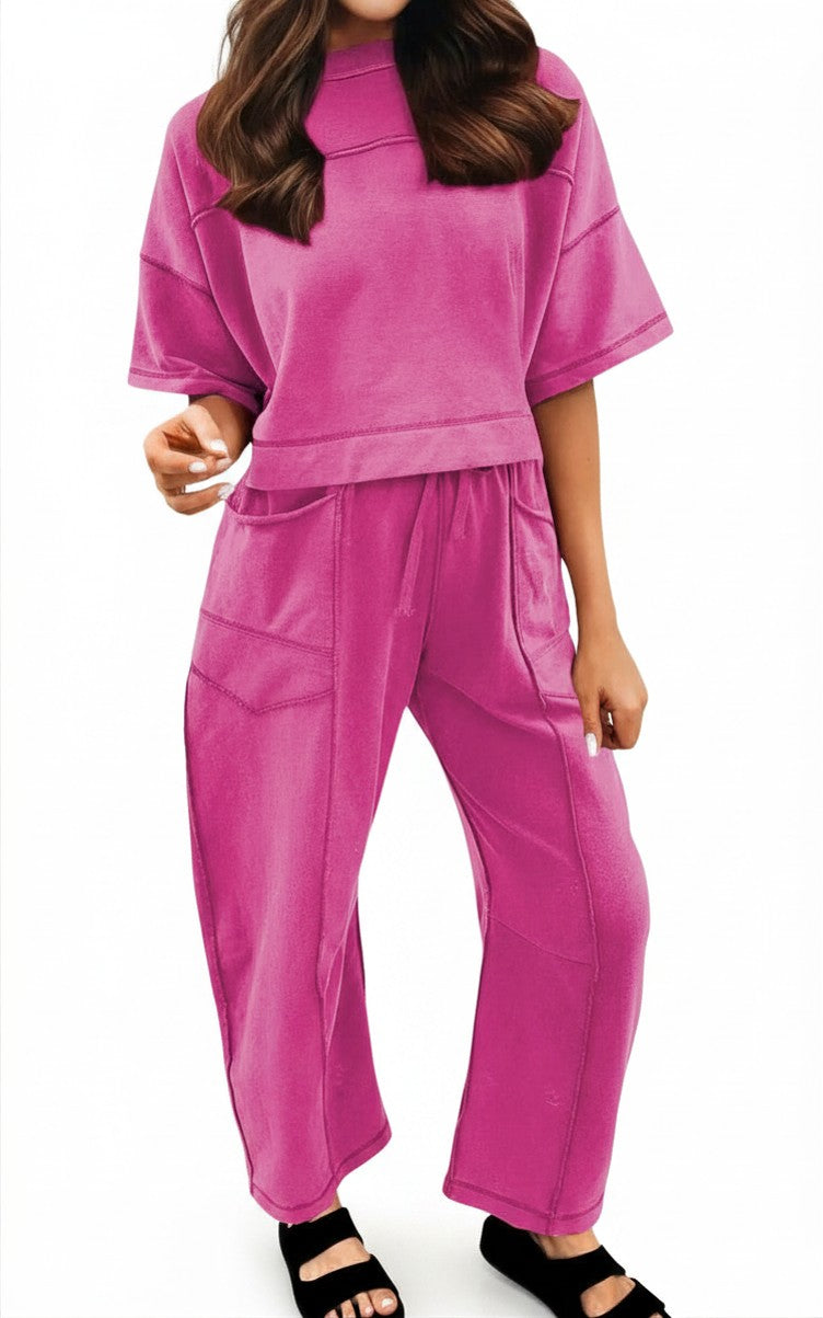 Boxy Tee and Barrel Pants Set
