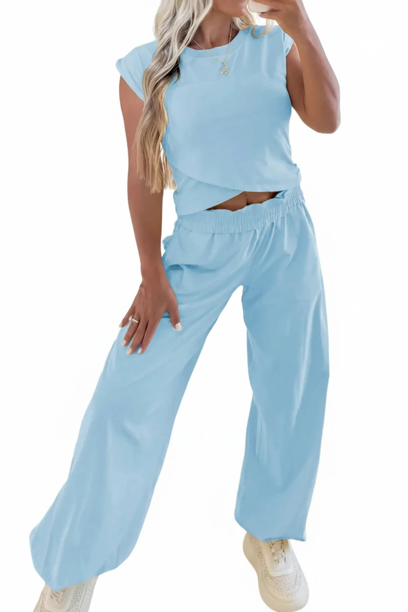 Cropped Two-Piece Jogger Set