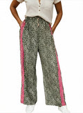 Lace Leopard Drawstring Pants