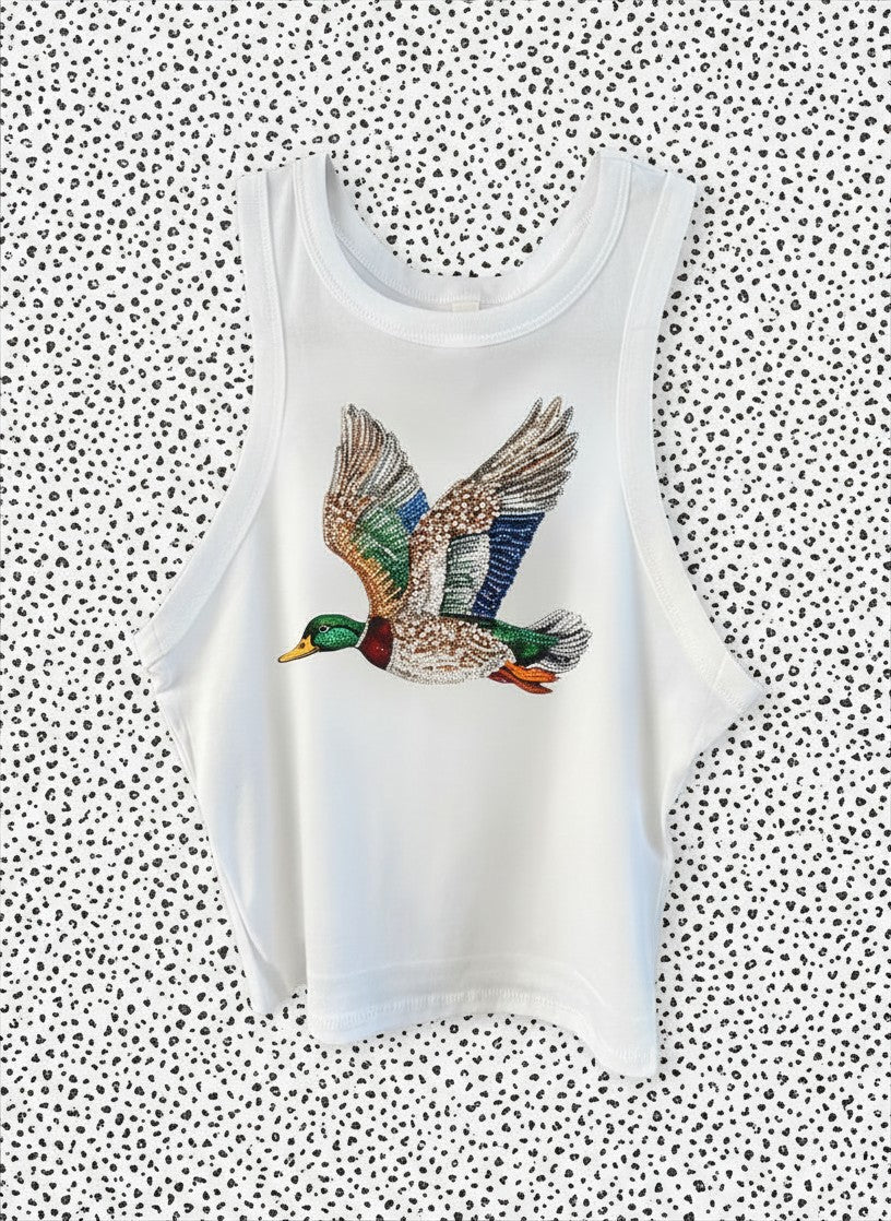 Duck Rhinestone Tank Top
