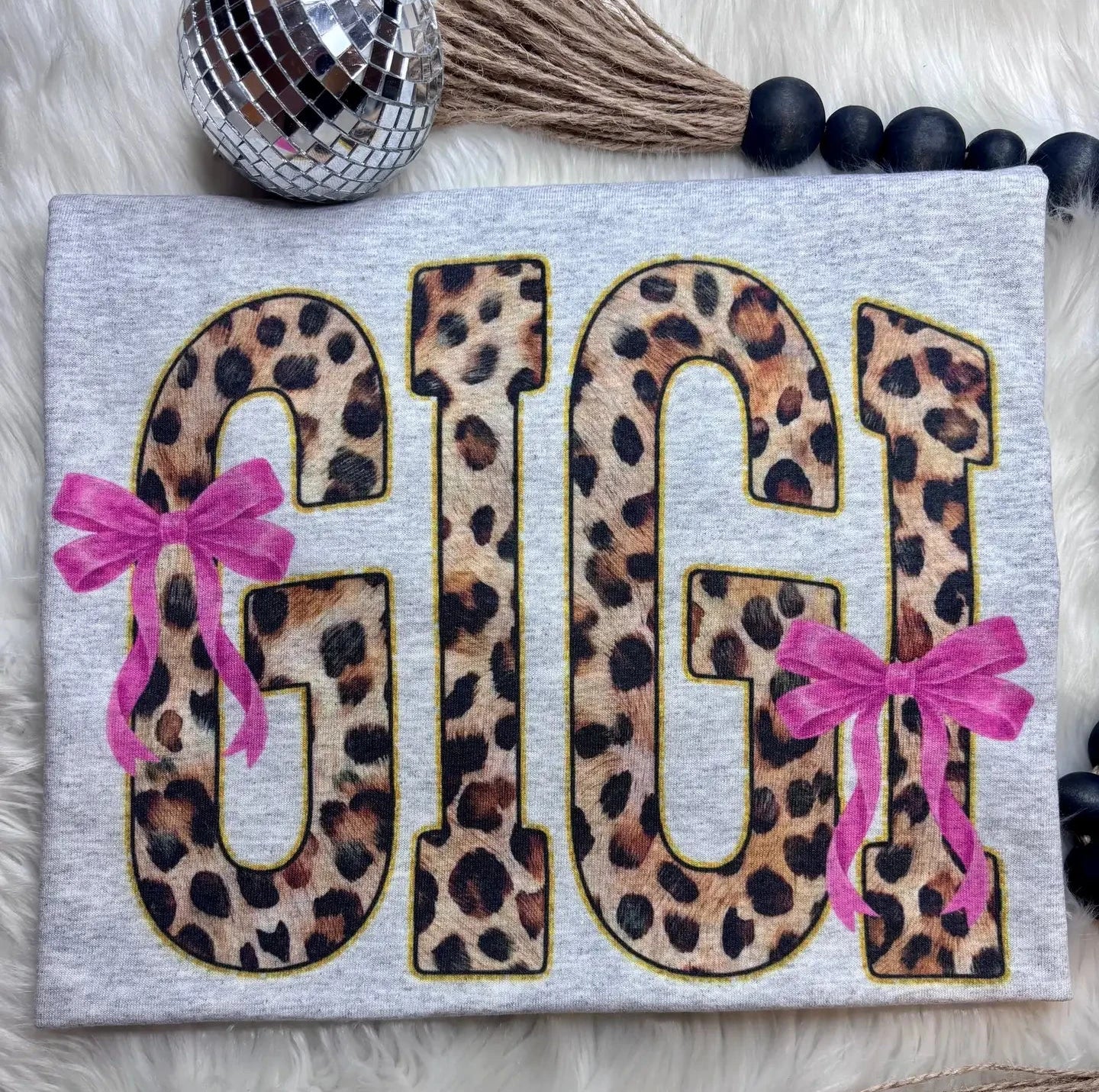 Leopard Bow Sublimation T-Shirts