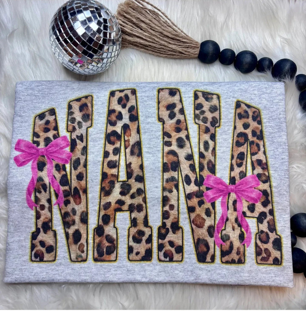 Leopard Bow Sublimation T-Shirts