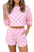 Pink Checkered Lounge set