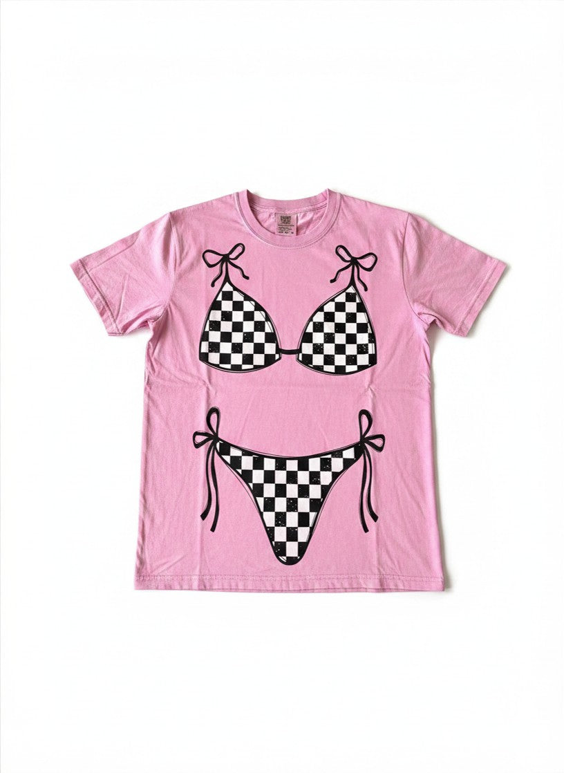 Checkered Bikini T-Shirt