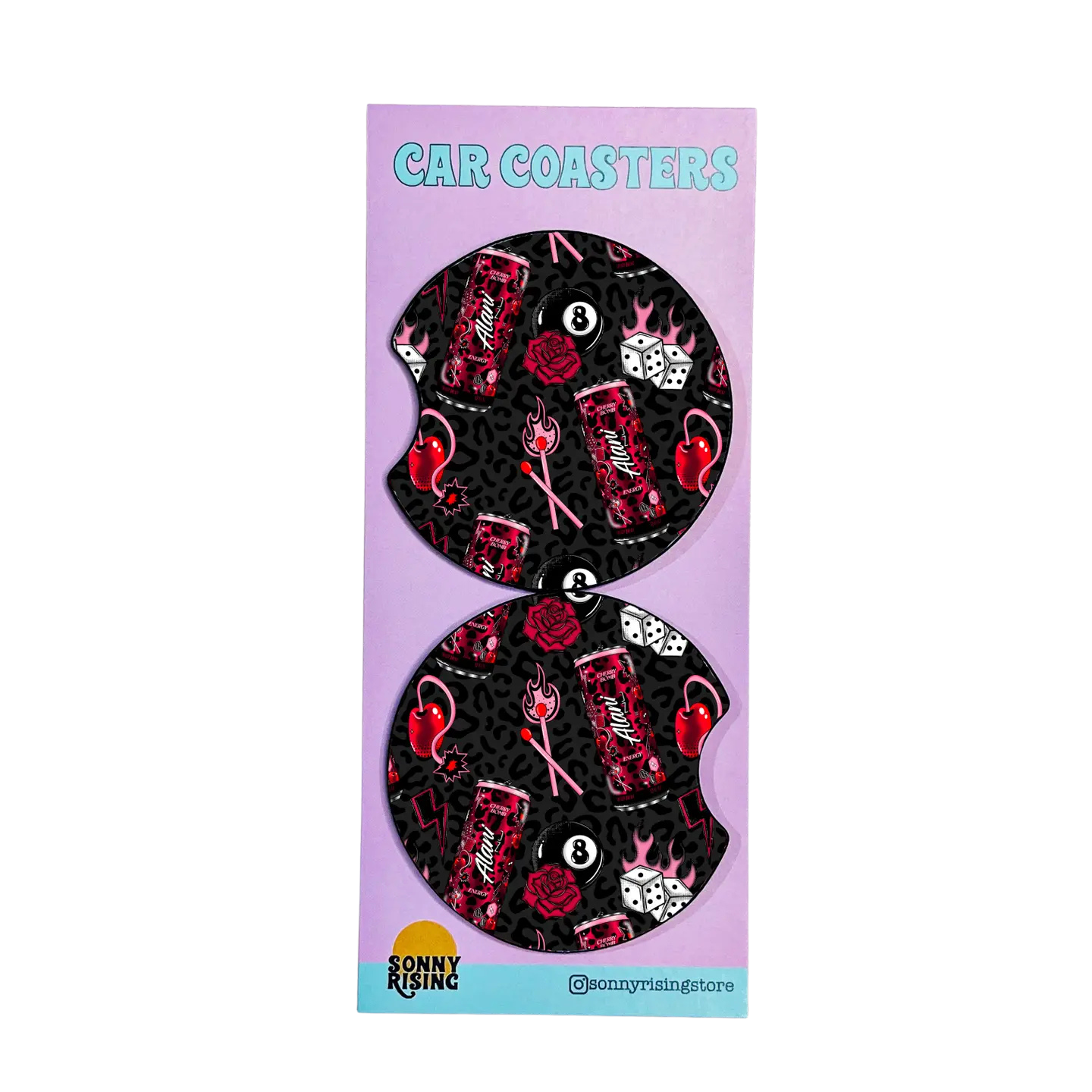 Energy Drink Cherry Coasters